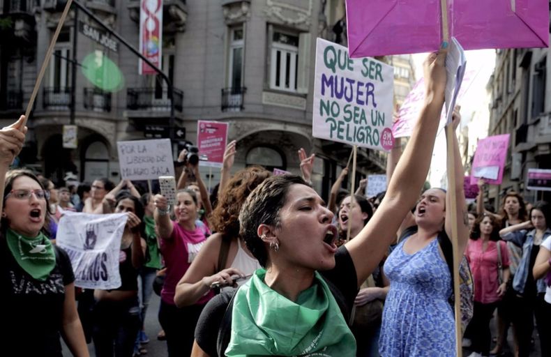La marcha de las mujeres del 8M.