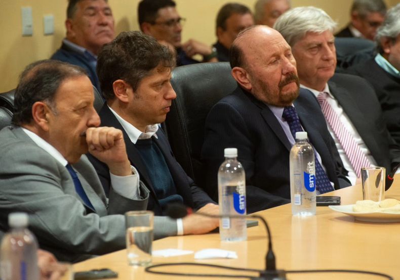 Ricardo Quintela, Axel Kicillof, GIldo Insfrán y Sergio Ziliotto, el bloque de gobernadores peronistas que desde el minuto cero salieron al cruce de la gestión de Javier Milei. 
