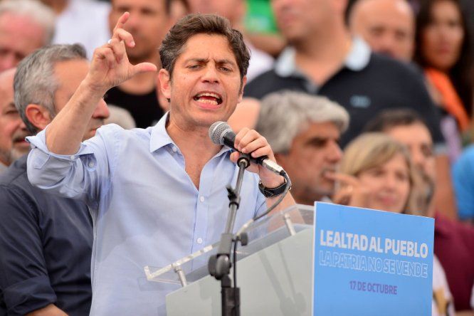 Axel Kicillof en Berisso, por el 17 de octubre.