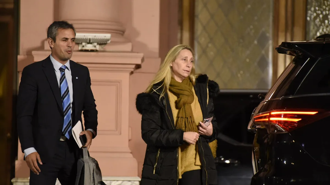 Karina Milei y Martín Menem, en Casa Rosada.