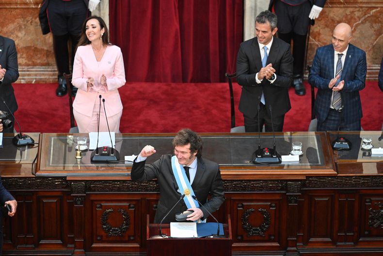 Javeri Milei habló por primera vez ante el Congreso .