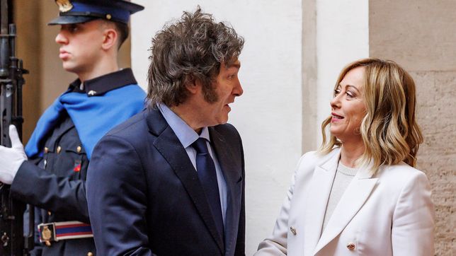 Javier MIlei y Giorgia Meloni.&nbsp;