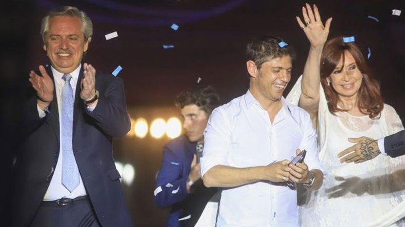 Alberto Fernández, Axel Kicillof y Cristina Fernández de Kirchner.