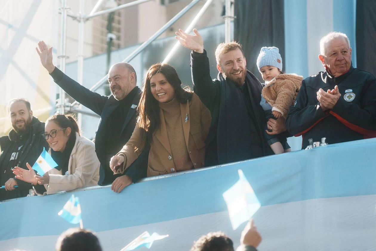 Federico Otermín en el festejo en Lomas de Zamora