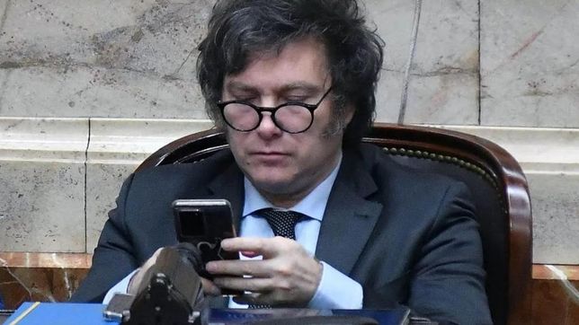 Javier Milei como diputado en Congreso.