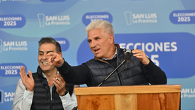 Claudio Poggi festejó en San Luis. 