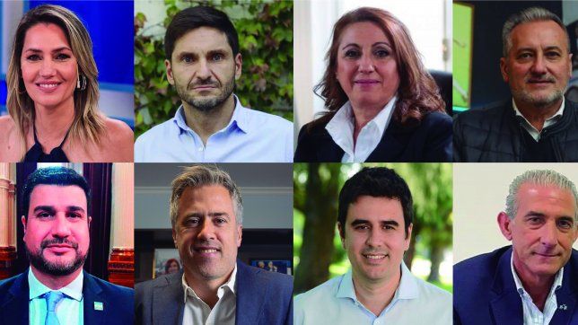 (Arriba) Losada, Pullaro, Fein, Lewandowski. (Abajo) Cleri, Busatto, Toniolli, Maradona.