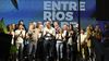 Adán Bahl, Gustavo Bordet y los candaditos y candidatos de Más para Entre Ríos en el cierre de la campaña en Paraná.