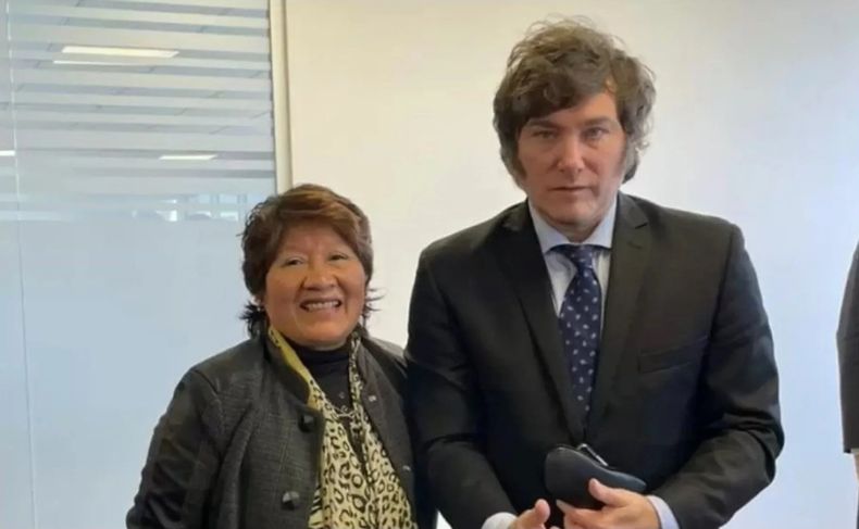 Javier Milei con Vilma Bedia, senadora por Jujuy de La Libertad Avanza