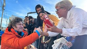 Javier Milei en la Antártida, en uno de sus viajes a Tierra del Fuego.