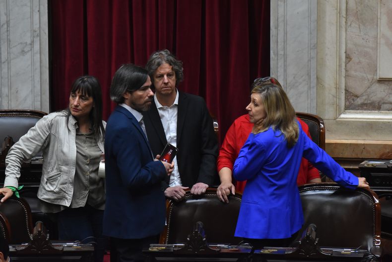 Los diputados del Frente de Izquierda y de los Trabajadores Unidad.&nbsp;