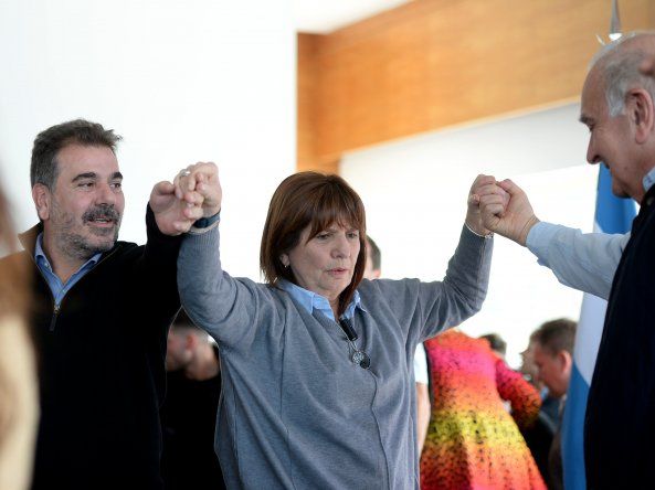Cristian Ritondo y Patricia Bullrich, en Mar del Plata.&nbsp;