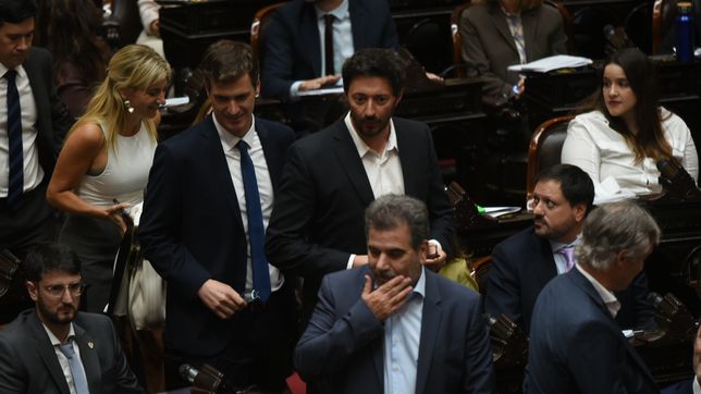 Cristian Ritondo, con el bloque PRO en Diputados, que representa a Mauricio Macri.&nbsp;