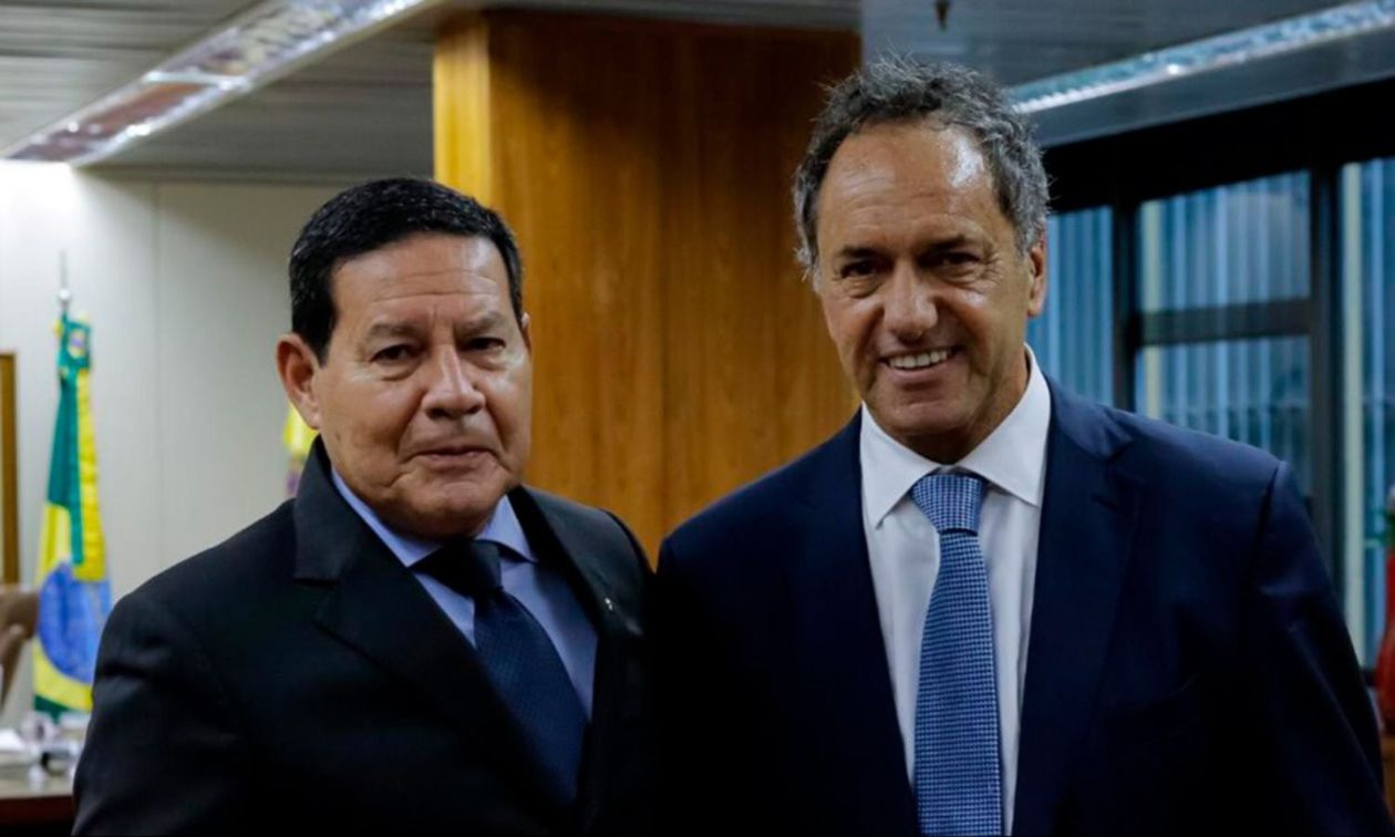 Hamilton Mourão y Daniel Scioli
