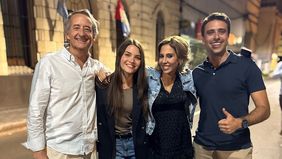 A la derecha, Juan Pedro Aleart, el más votado en Rosario.