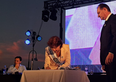 Asunción de Sara Majorel como intendenta de Marcos Juárez