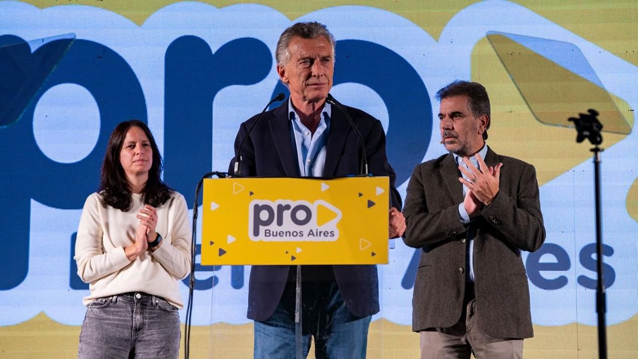 Soledad Martínez, Mauricio Macri y Cristian Ritondo.
