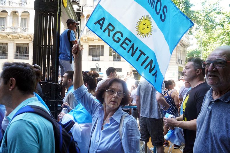 Las fuerzas del cielo en la asunción de Javier Milei (Foto: Télam)