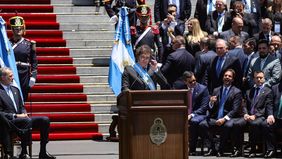 Javier Milei en su discurso de asunción (Foto: Télam) Javier Milei en su discurso de asunción (Foto: Télam)