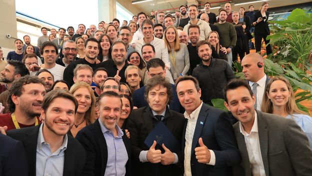 Javier Milei con Marcos Galerin
