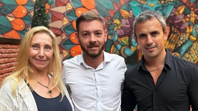 Luciano Ortiz es el referente libertario en La Pampa: en la foto, con Karina Milei y Martín Menem. Participó del encuentro que impulsa un rejunte opositor al peronismo.