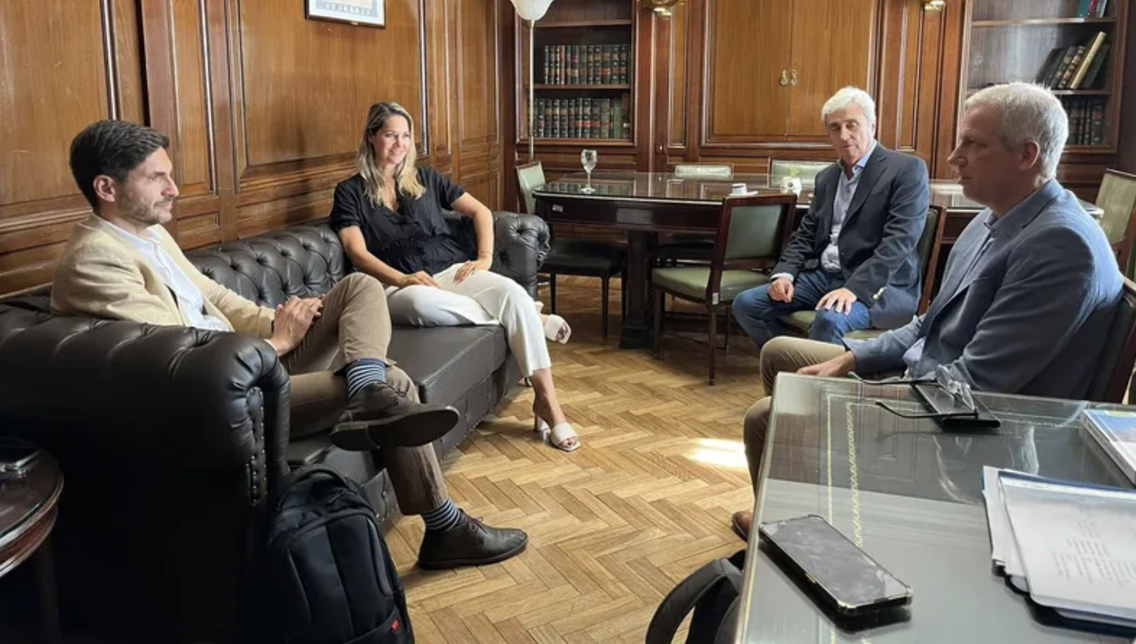 Pullaro, Losada, Galaretto y Scarpin en la reunión de la semana pasada en el senado nacional.