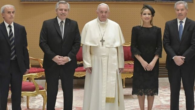 la intimidad del encuentro muy lindo? de fernandez y el papa