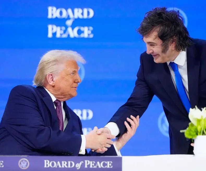 Javier Milei y Trump.