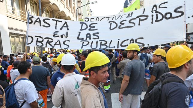 Movilización de la UOCRA en la Secretaría de Trabajo Télam / Gesualdi Victoria