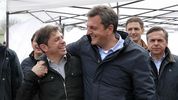 Axel Kicillof junto a Sergio Massa.