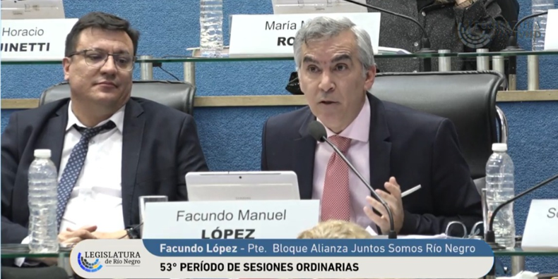 Lucas Pica y Facundo López. Las espadas legislativas que defendieron al gobernador Alberto Weretilneck.