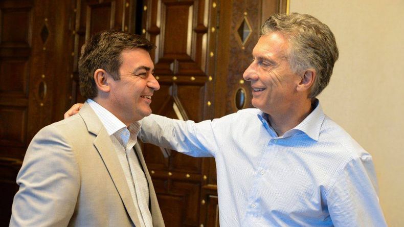 Omar de Marchi y Mauricio Macri.&nbsp;