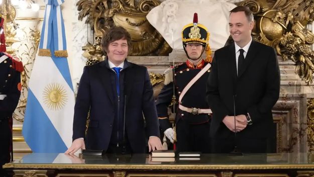 Javier Milei y Manuel Adorni. Javier Milei y Manuel Adorni.