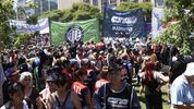 La CGT se movilizó hacia Tribunales en rechazo al decretazo de Javier Milei. (Crédito: Pilar Camacho)