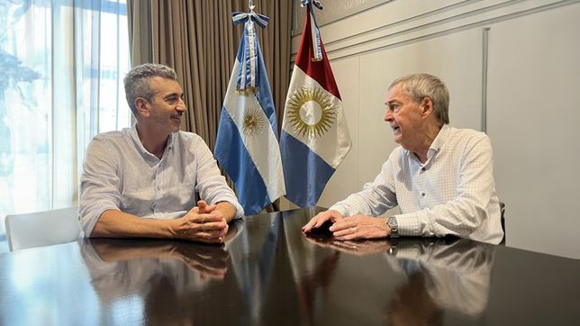Florencio Randazzo y Juan Schiaretti, este martes en la Ciudad de Buenos Aires. 