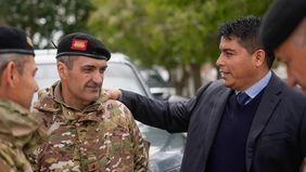 Gustavo Sívori y el gobernador de Santa Cruz, Claudio Vidal