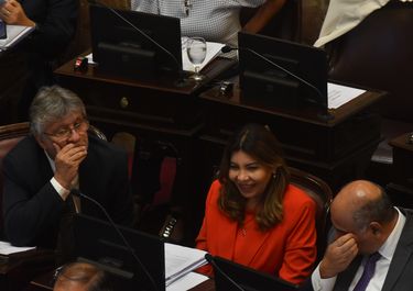 Guillermo Andrada, Sandra Mendoza y Juan Manzur, de Unión por la Patria. Los dos primeros son buscados por Bullrich para garantizar el Presupuesto.&nbsp;