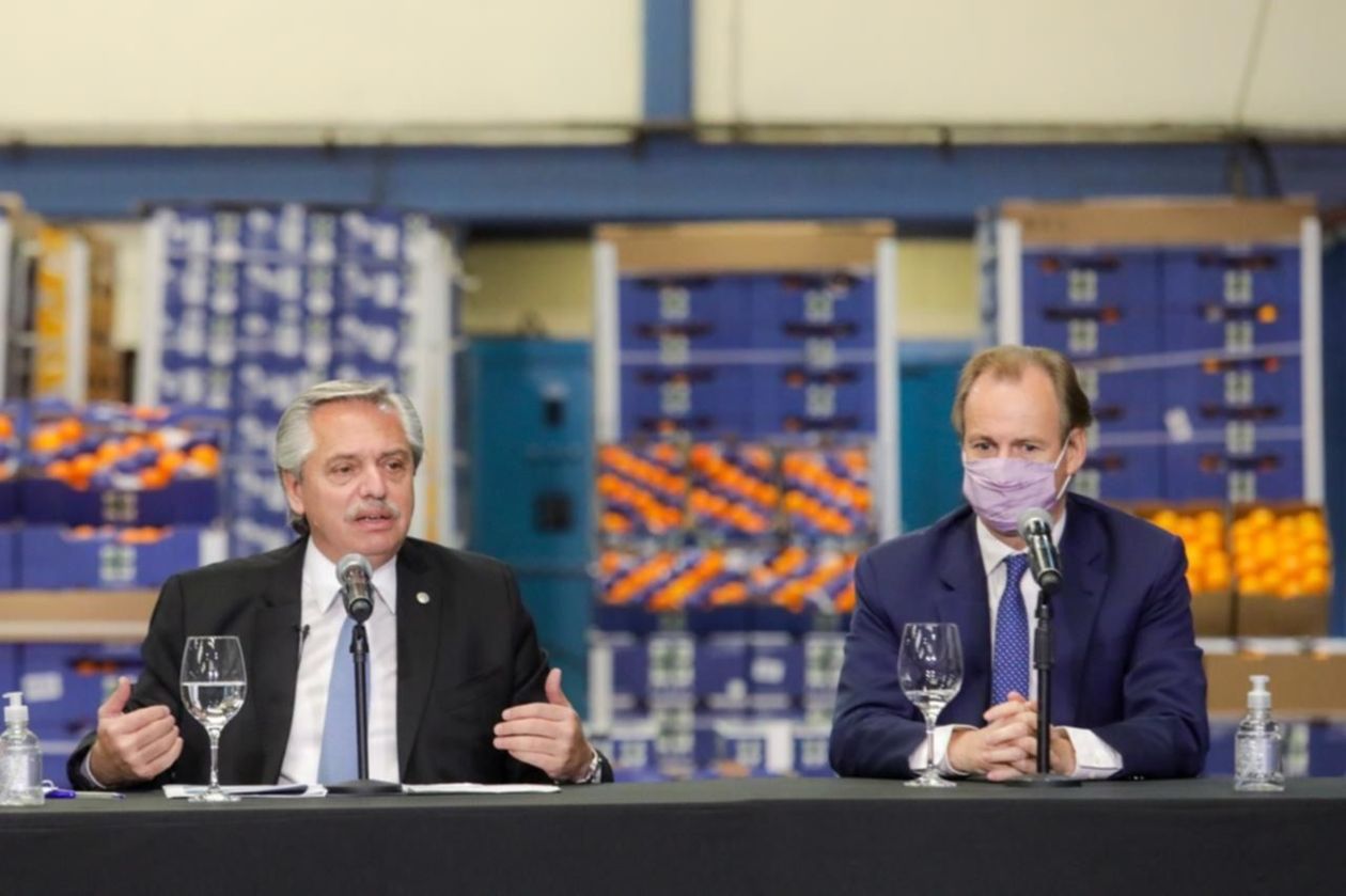 Alberto Fernández Gustavo Bordet planes sociales trabajo rural Alberto Fernandez Gustavo Bordet