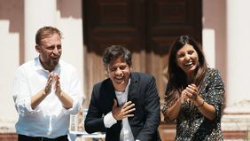 Federico Otermin, Axel Kicillof y Daniela Vilar. Federico Otermin, Axel Kicillof y Daniela Vilar.