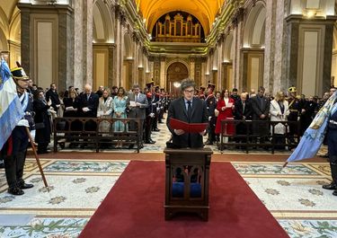 Javier Milei en el tedeum por el 9J