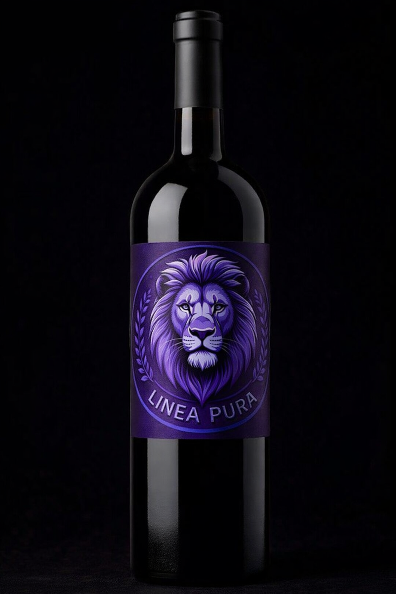 Imagen generada con IA que simula la versión real del vino que Benedit obsequió a su círculo cercano.