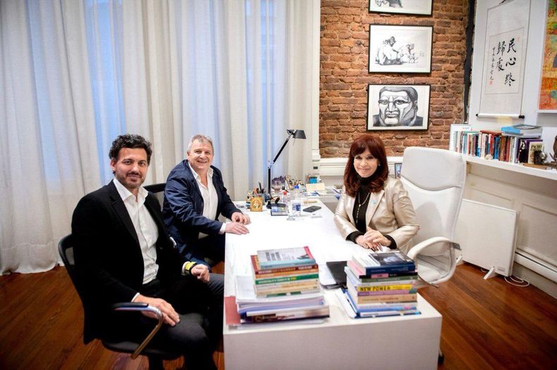 Fabián Francioni y Federico Alesandri, en la última reunión de octubre con CFK.