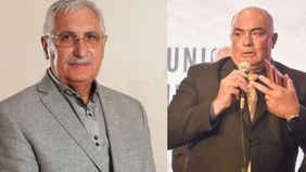 Ricardo Diab, presidente de CAME y Javier Martín, titular de FISFE; dos entidades que se juntan por el ajuste de Javier Milei.