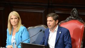 Axel Kicillof durante su discurso de apertura en la Legislatura bonaerense.