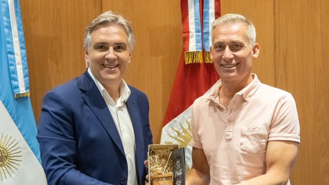Martín Llaryora y Esteban Avilés, la última foto juntos después de la ronda electoral de junio.&nbsp; &nbsp;