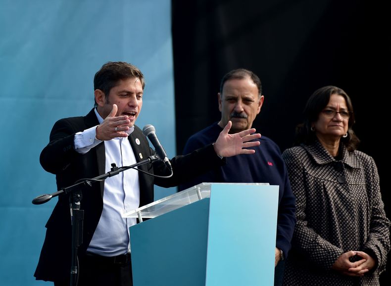 Axel Kicillof, en el acto en la Quinta de San Vicente.