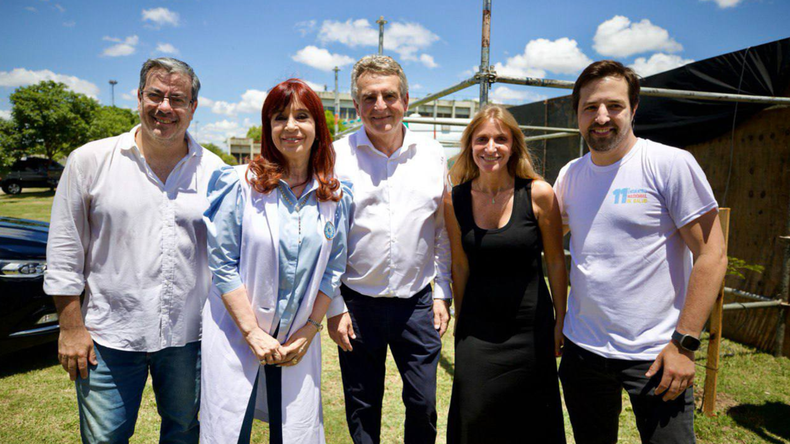 Florencia Carignano junto a CFK en Rosario, en la &uacute;ltima visita de la preisdenta del PJ a Santa Fe.&nbsp;