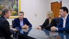 Zdero en su despacho junto al secretario de Prensa de la Nación, Eduardo Serenellini, uno de los tantos gestos de cercanía con el oficialismo.&nbsp;
