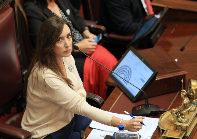Victoria Villarruel, en el Senado.