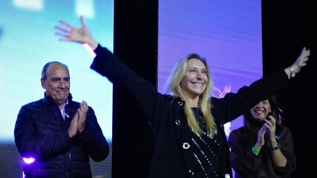 Karina Milei, triunfante tras la elección en la Ciudad de Buenos Aires.